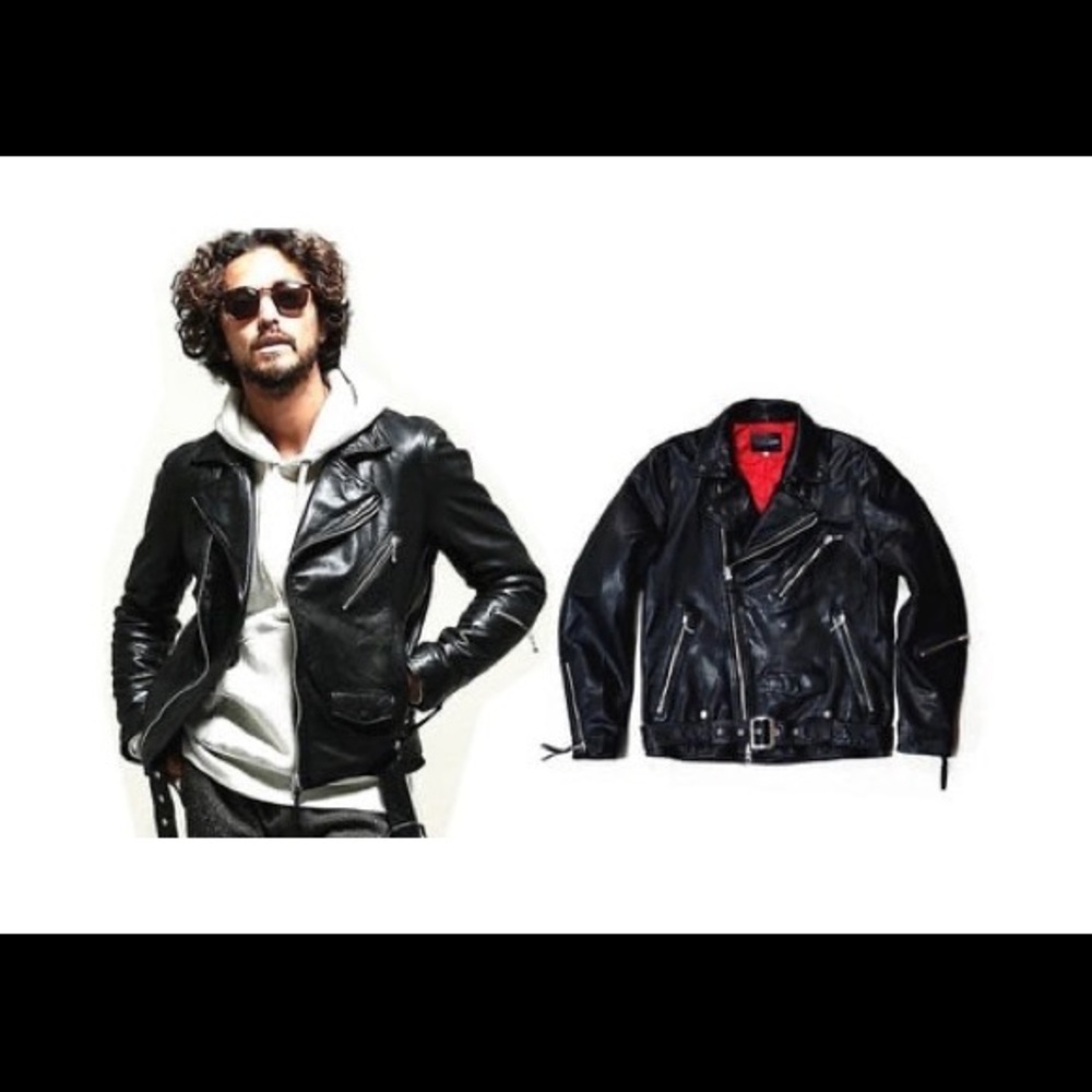 Slim Lethaer Jacket Moto Biker